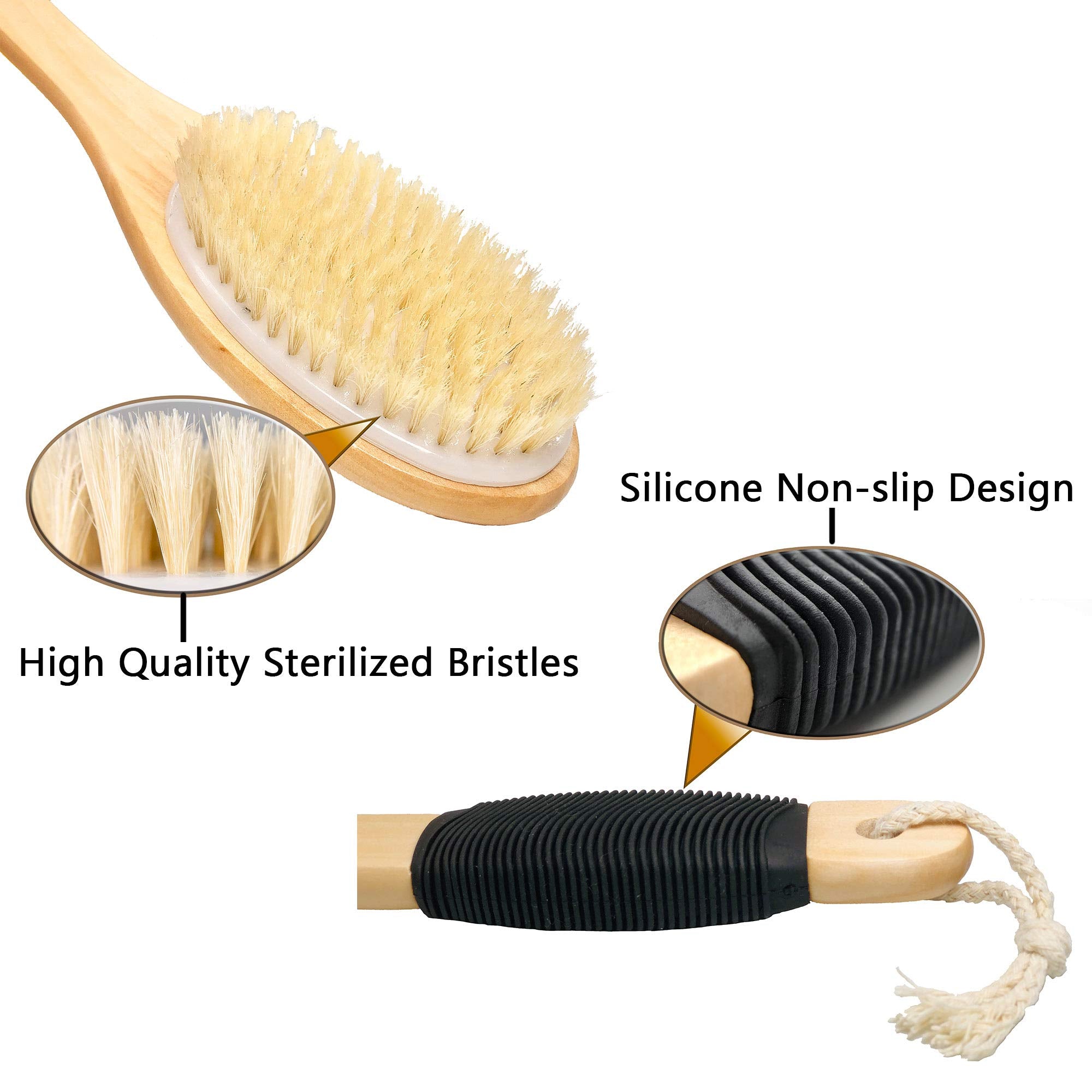 OWIIZI rubber non-slip grip on handle for secure shower use
