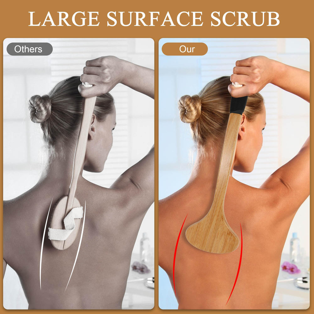 OWIIZI in-shower use on back, demonstrates thorough cleansing benefit