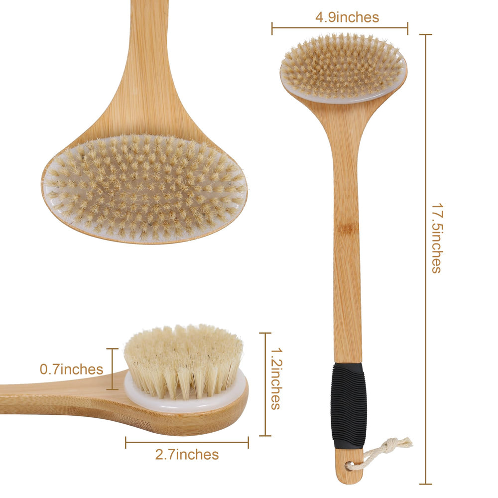 OWIIZI side profile curved bamboo handle, ergonomic grip and reach benefit