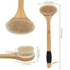 OWIIZI side profile curved bamboo handle, ergonomic grip and reach benefit
