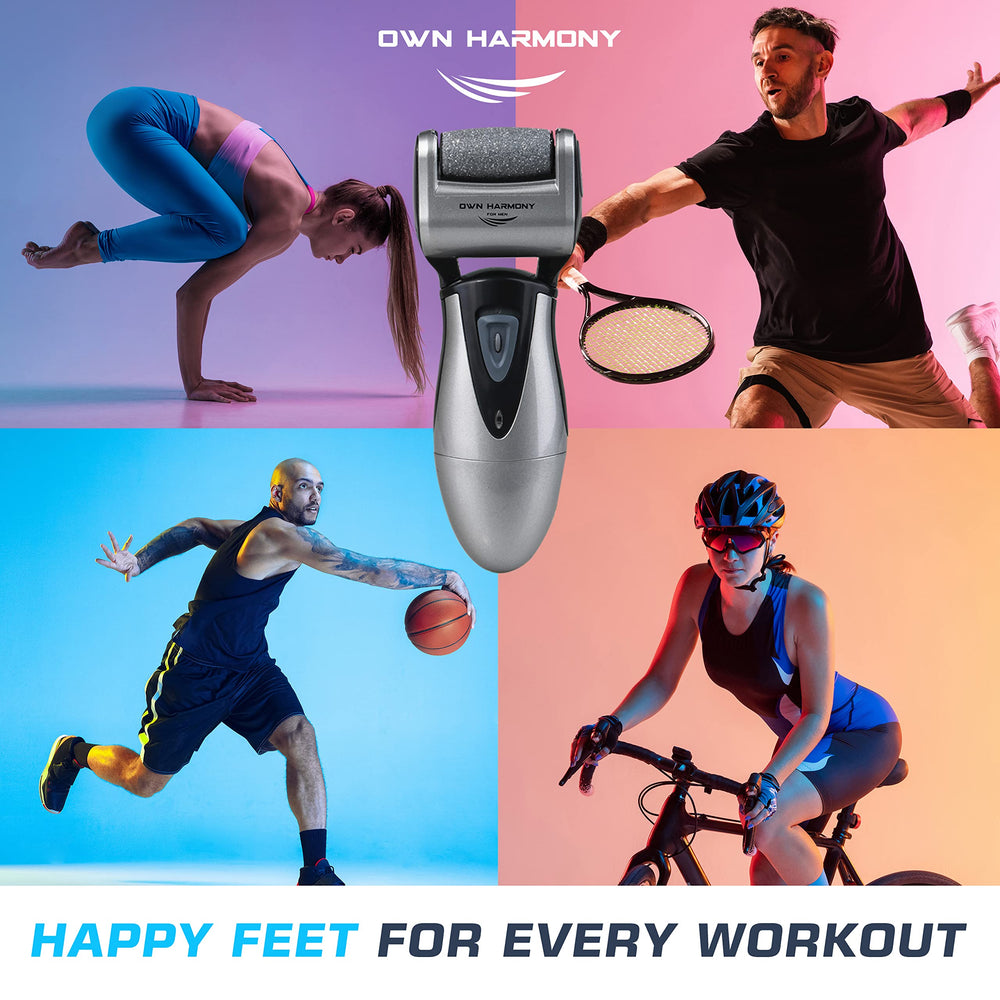 Own Harmony being used on heel showing effective callus removal benefit