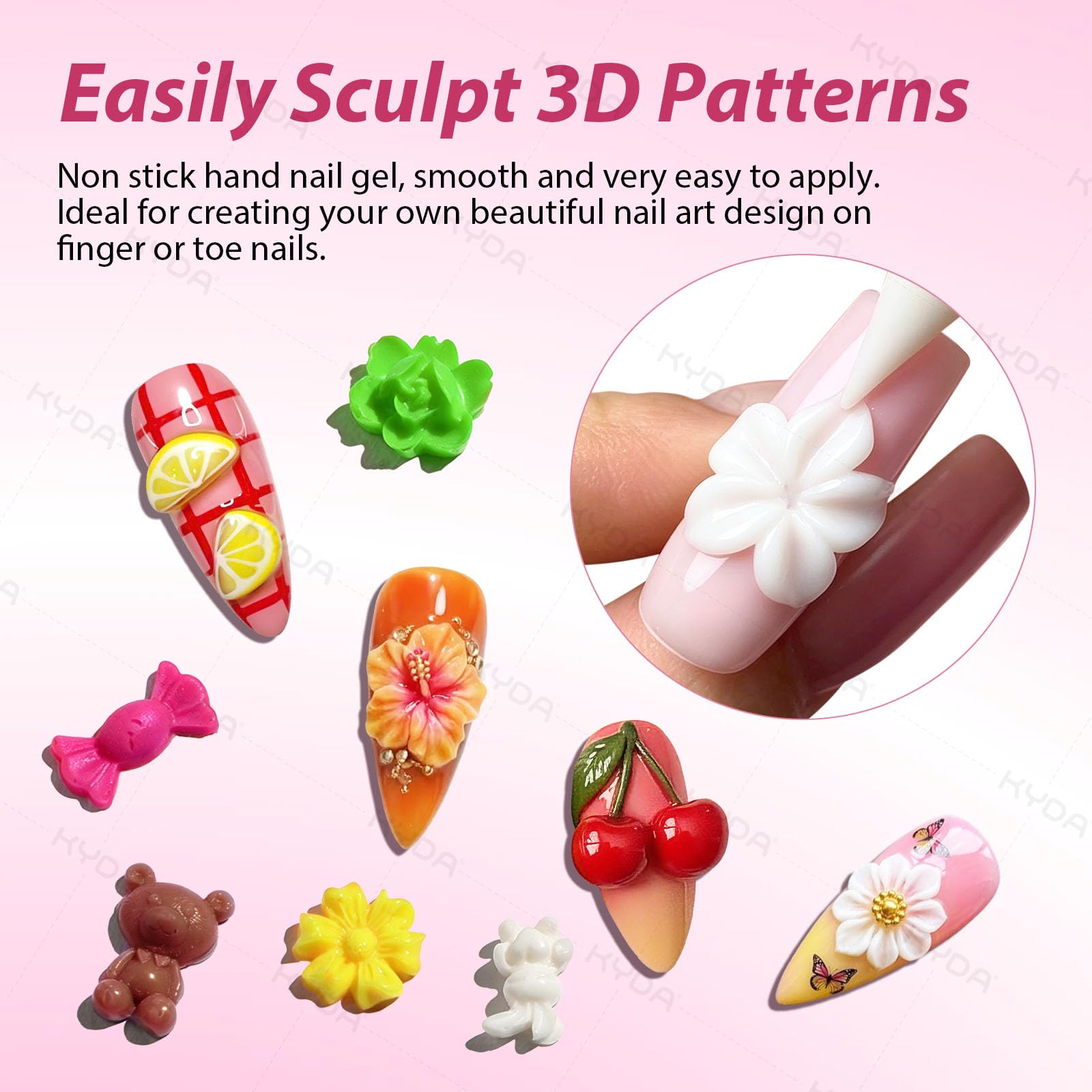 Ownest KYDA 3D flower detail demonstrating sculpting precision benefit