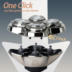 OXSITO close-up of foil and stainless steel cutters highlighting durable sharpness and rust resistance