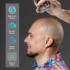 OXSITO side profile of 4D floating head demonstrating contour-adaptive movement for smoother shaving