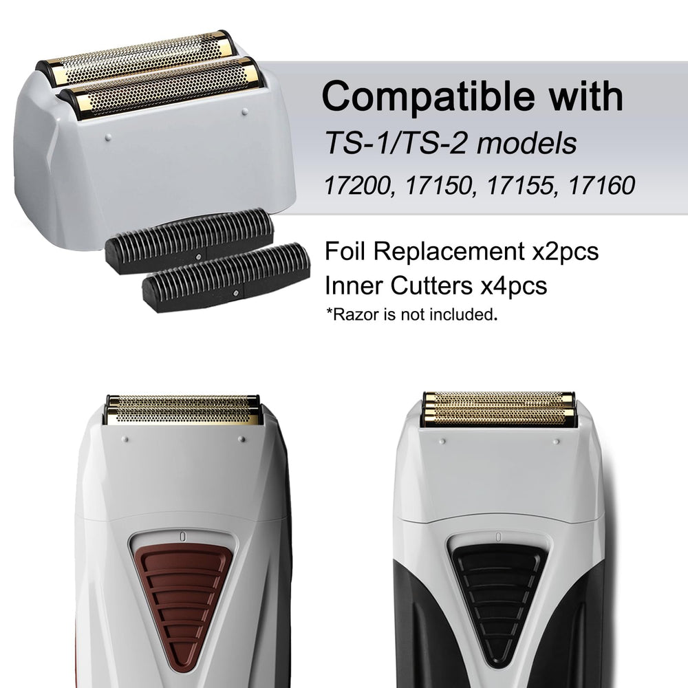 OXSITO foils and cutters beside ruler, shows size and compatibility with TS models