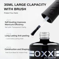 OXXI Professional gel being sculpted on nail showing build control