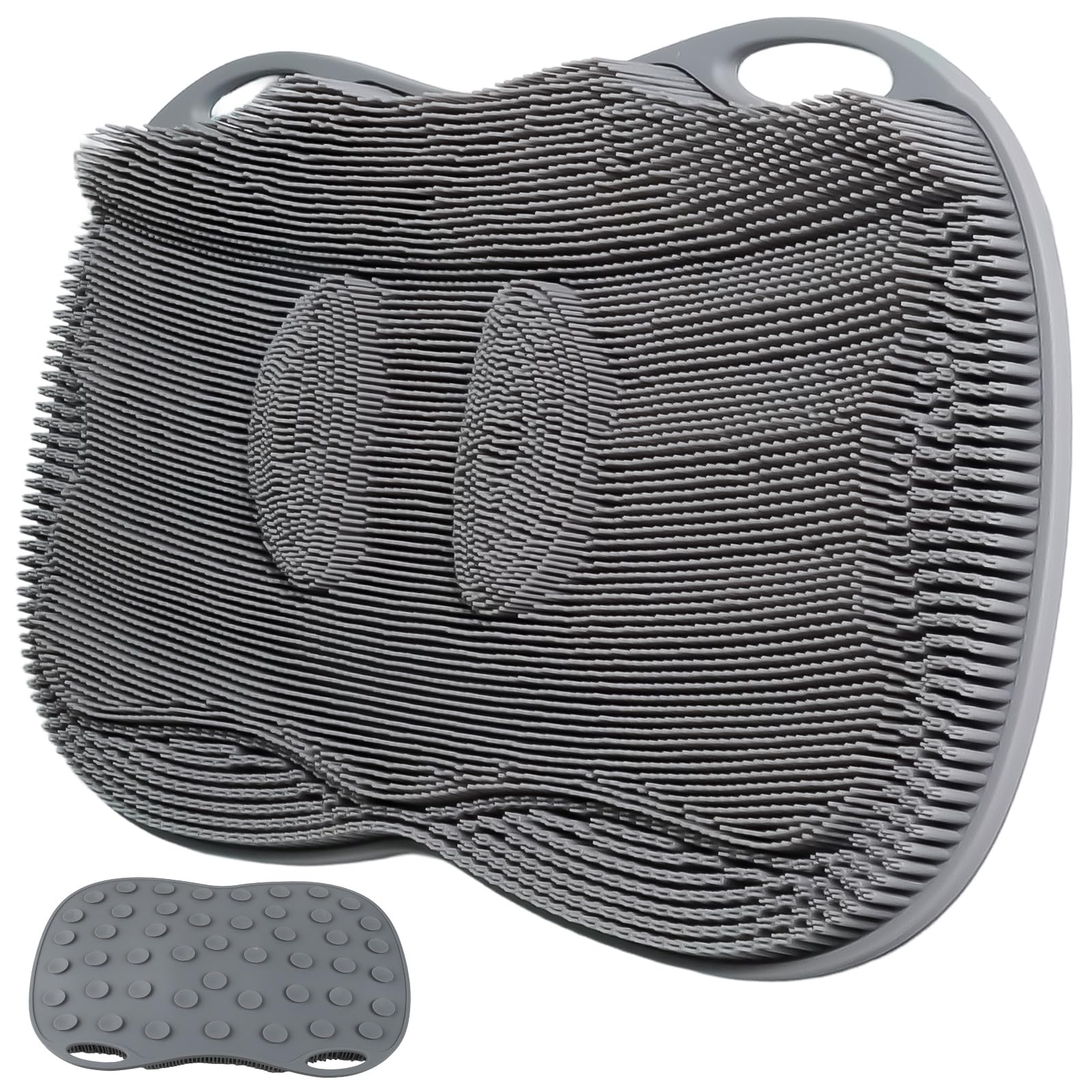 ozner front view on shower floor showing secure grip and room for foot cleansing