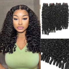 OZQKB front packaging showing four curly bundles and natural color benefit