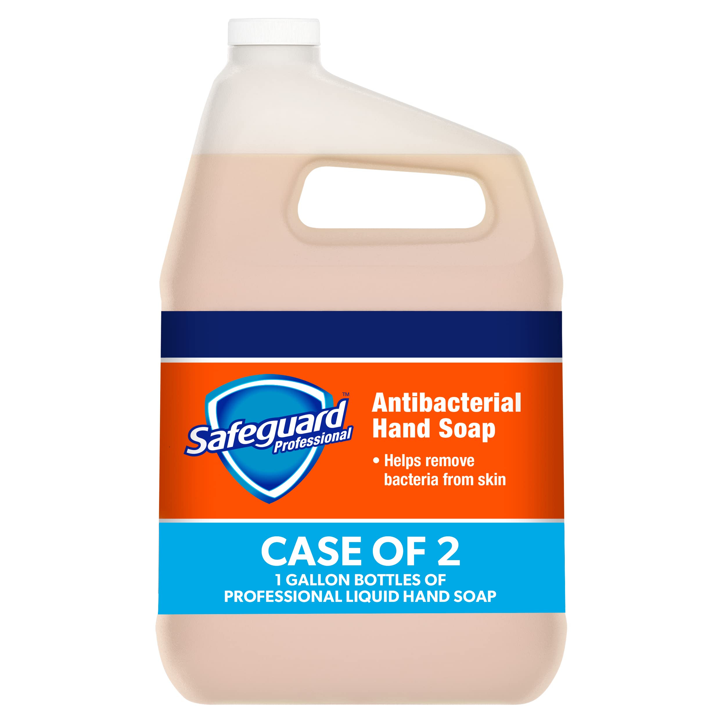 P&G PROFESSIONAL Safeguard bottle label close-up highlighting antibacterial claims