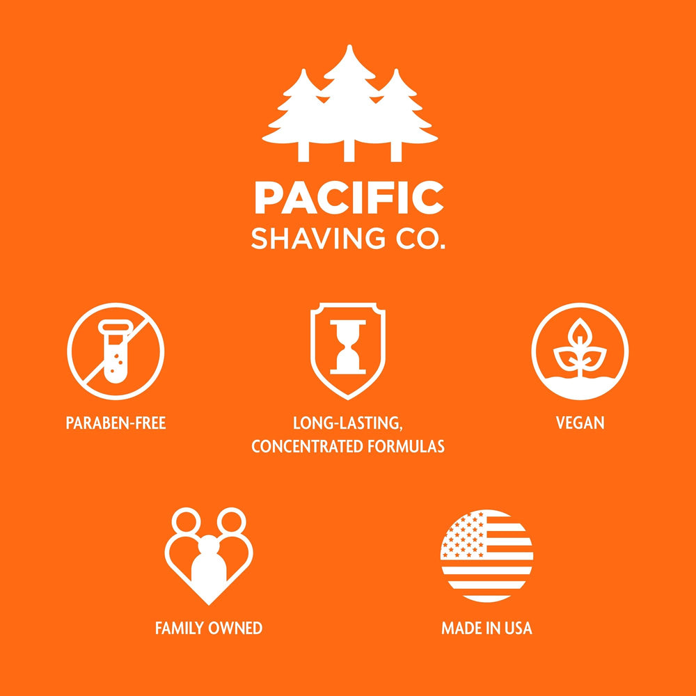 Pacific Shaving Company product on bathroom counter showing lifestyle-ready grooming benefit