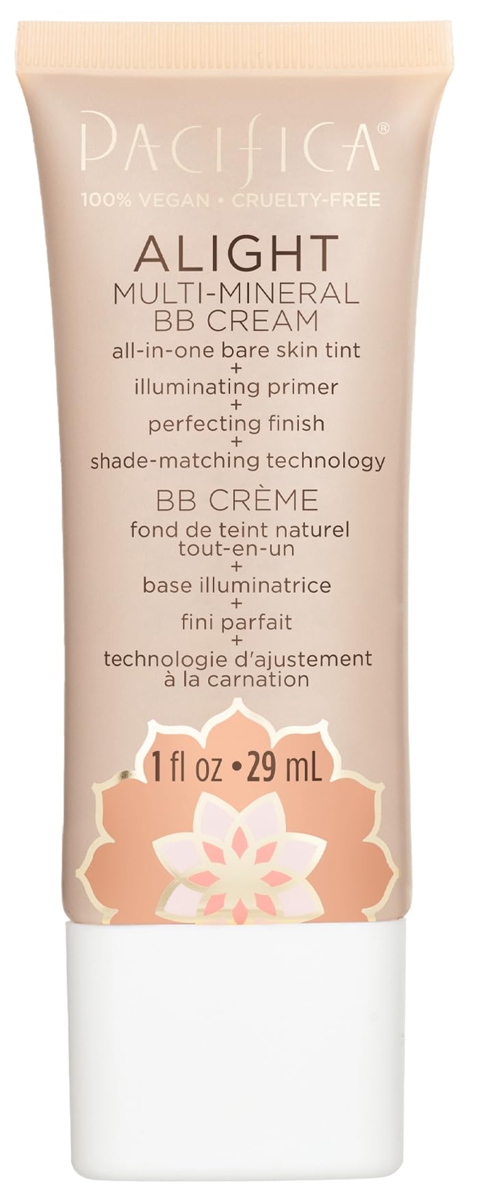 Pacifica Alight BB Cream front packaging shows medium shade and travel-friendly size
