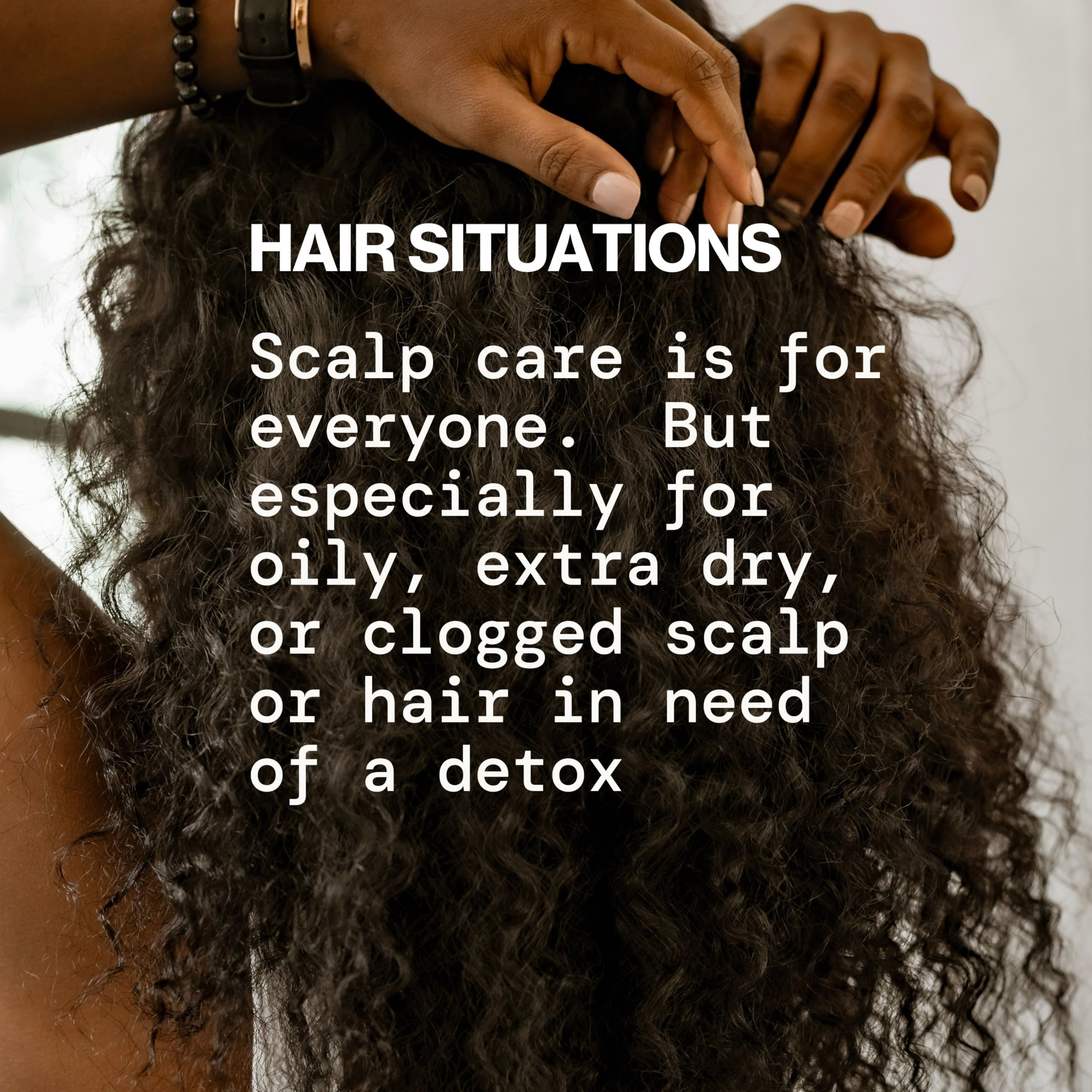 Applying Pacifica serum directly to the scalp illustrating precise application and soothing
