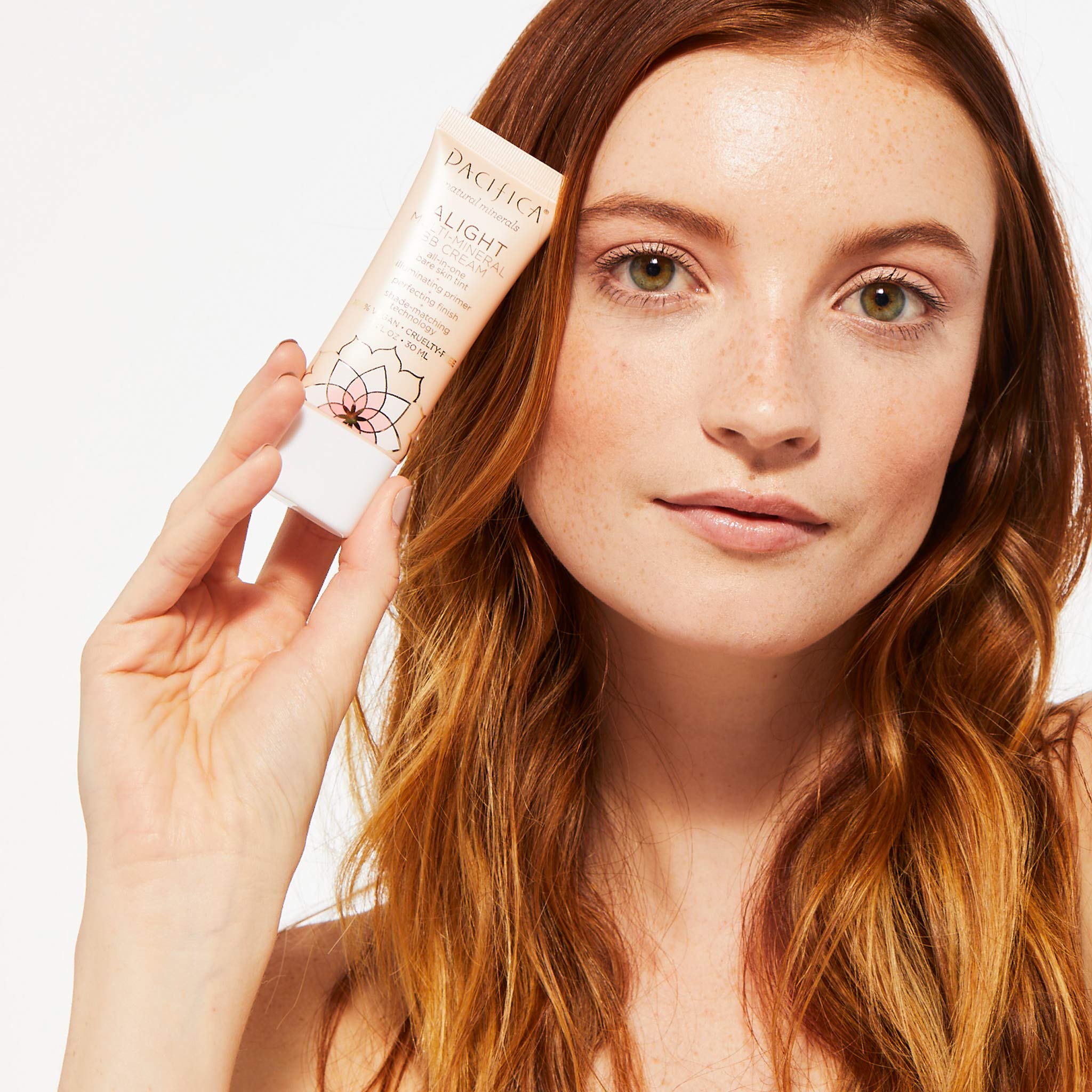 Pacifica tube cap open dispensing product for convenient on-the-go benefit