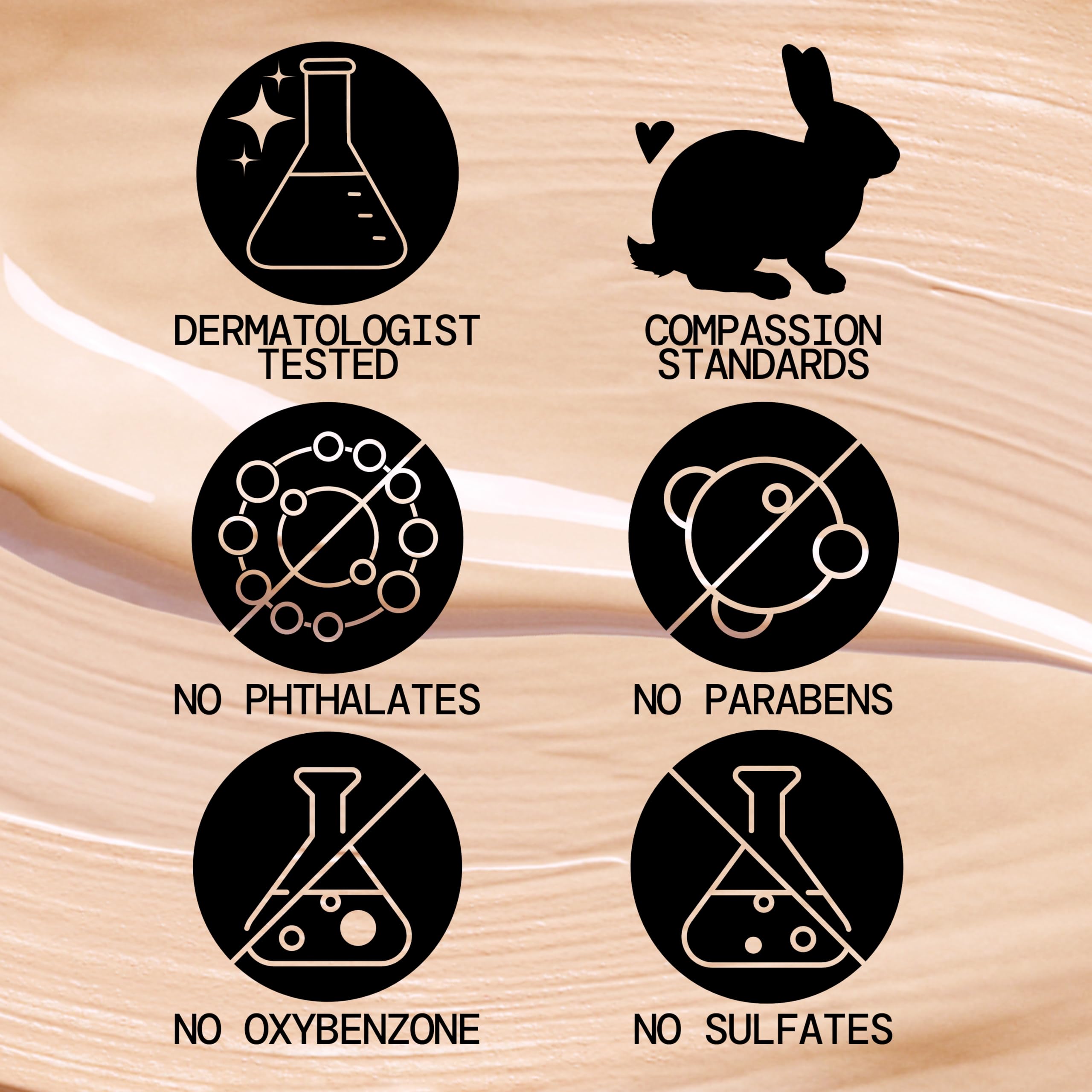 Pacifica close-up of clean-claims label highlighting vegan cruelty-free benefits
