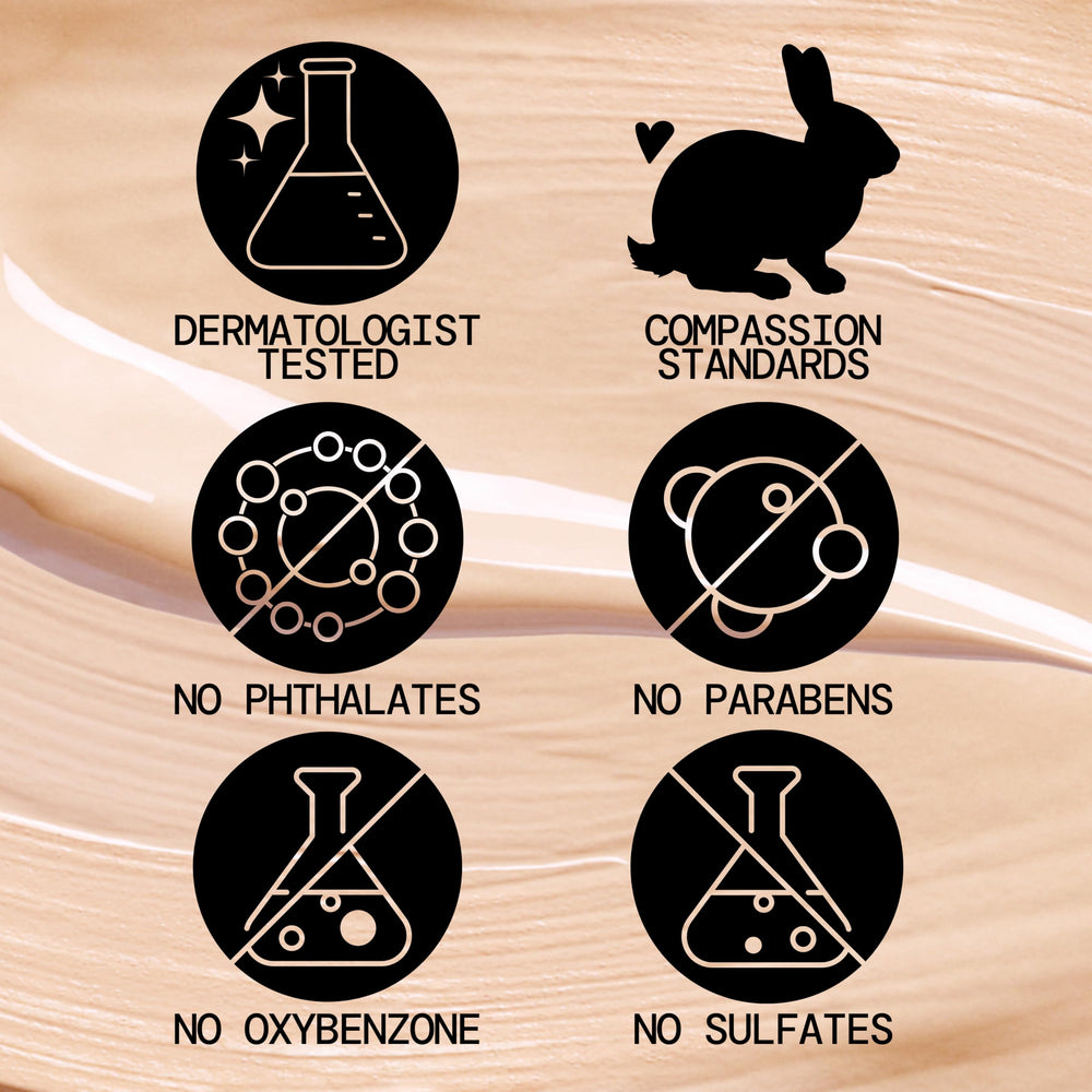Pacifica close-up of clean-claims label highlighting vegan cruelty-free benefits