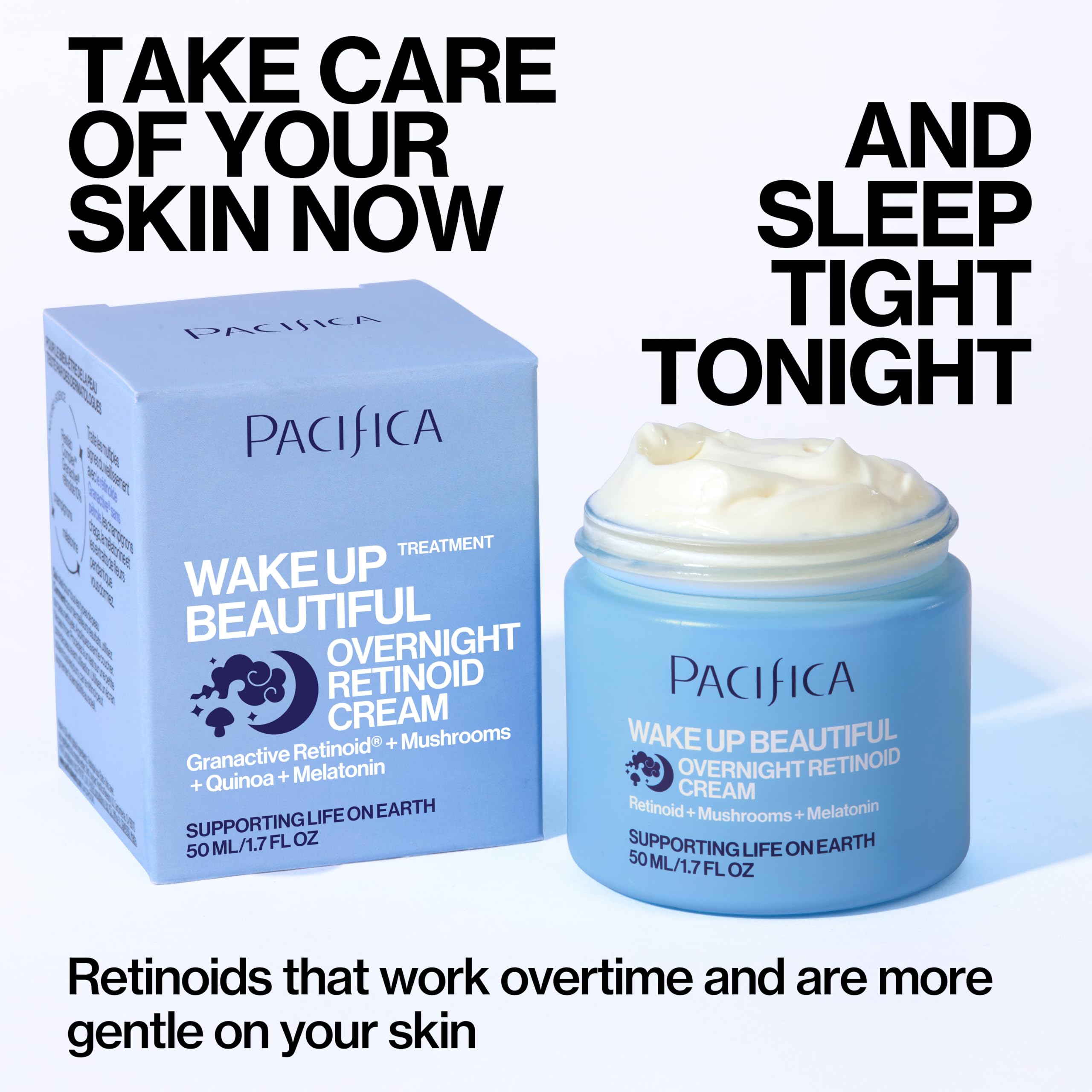 Pacifica cream texture close-up highlighting lightweight hydration and smooth spreadability