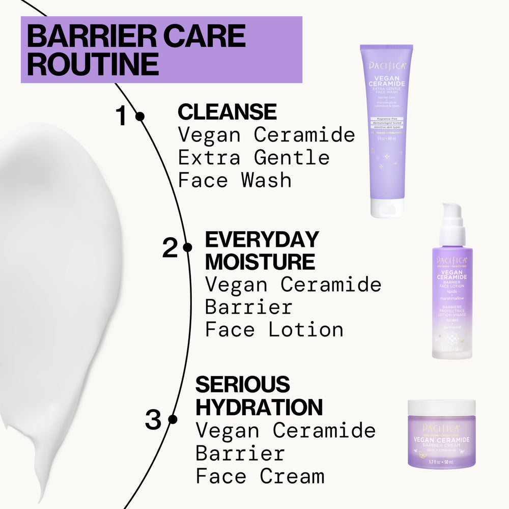Dermatologist-tested badge with product to show clinical safety emphasis for Pacifica