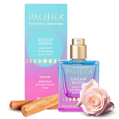 Pacifica Dream Moon front bottle showing label and elegant packaging benefit long-lasting scent