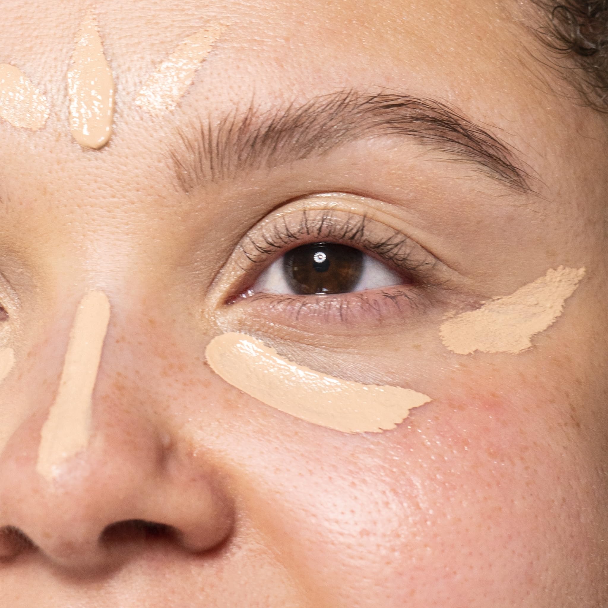 Pacifica split-image before and after showing reduced dark circles and spots