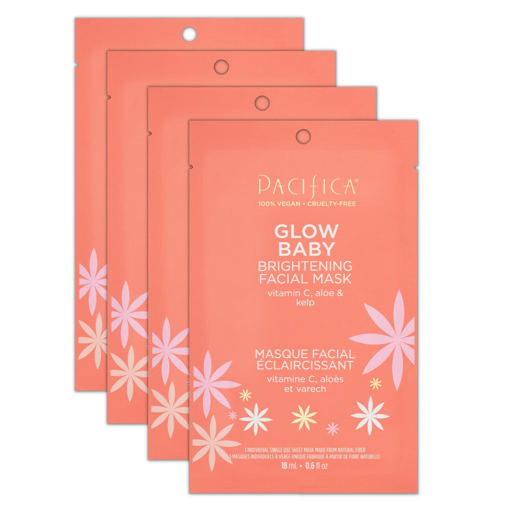 Pacifica front packaging showing Glow Baby mask and benefits