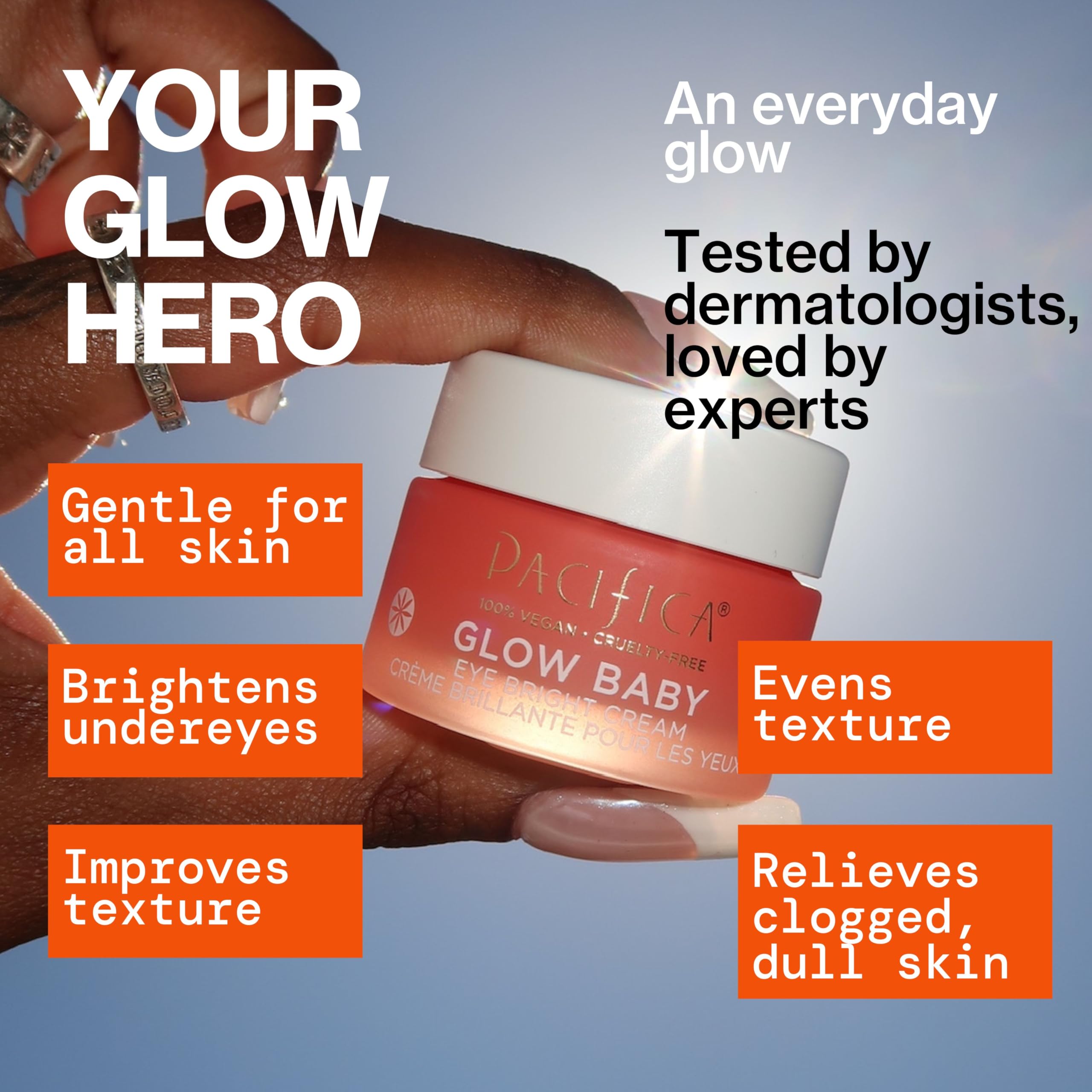 Pacifica vitamin C ingredient shot showing brightening benefit