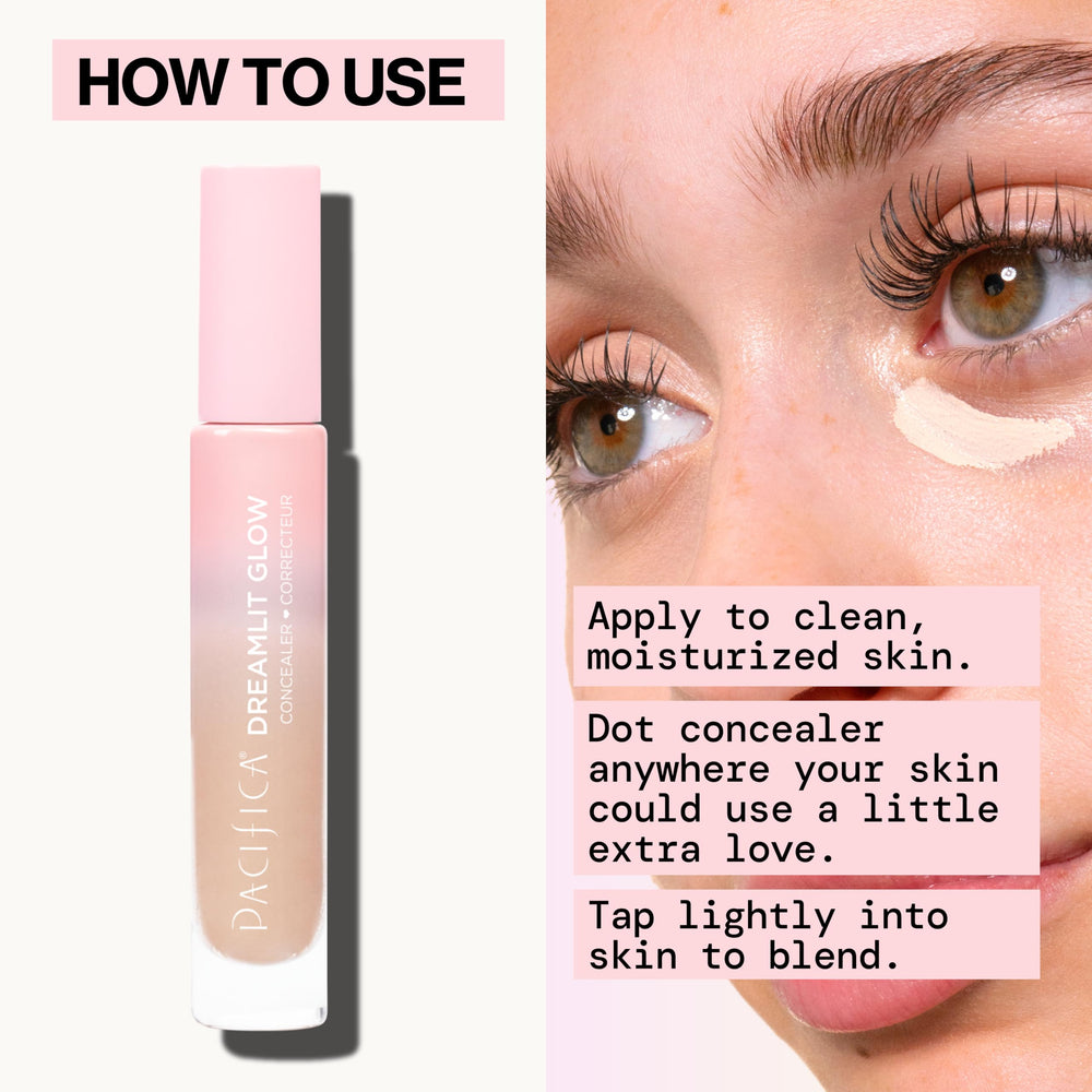 Pacifica concealer tucked in a makeup bag showing portability and quick touch-ups