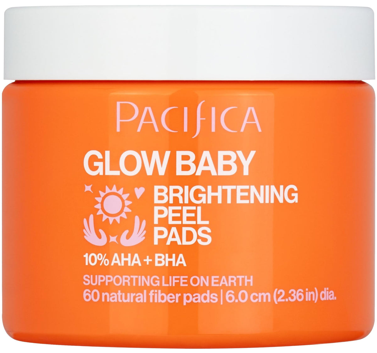 Pacifica front packaging showing brightening peel pads and benefits