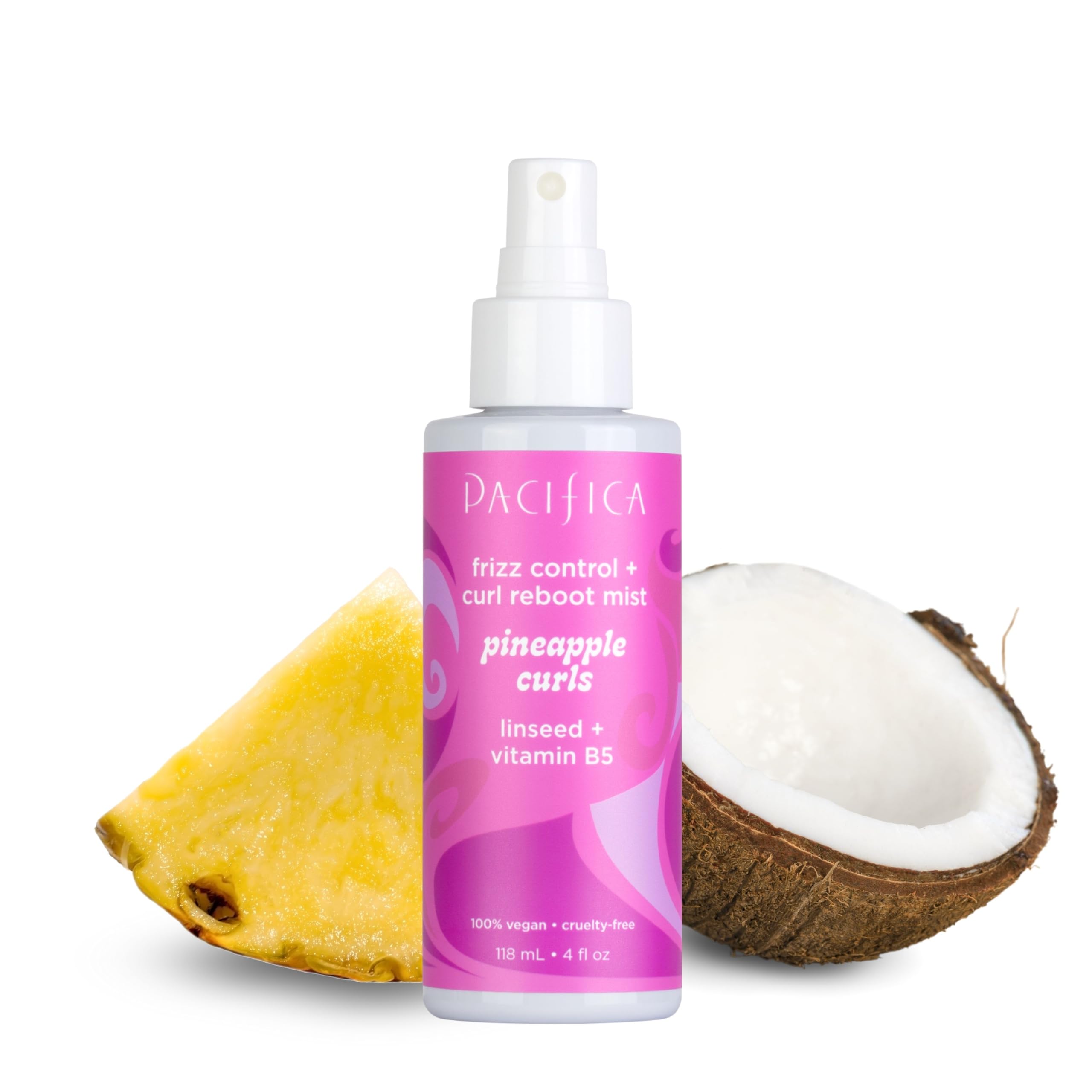 Pacifica back label close-up highlighting vegan, sulfate-free claims