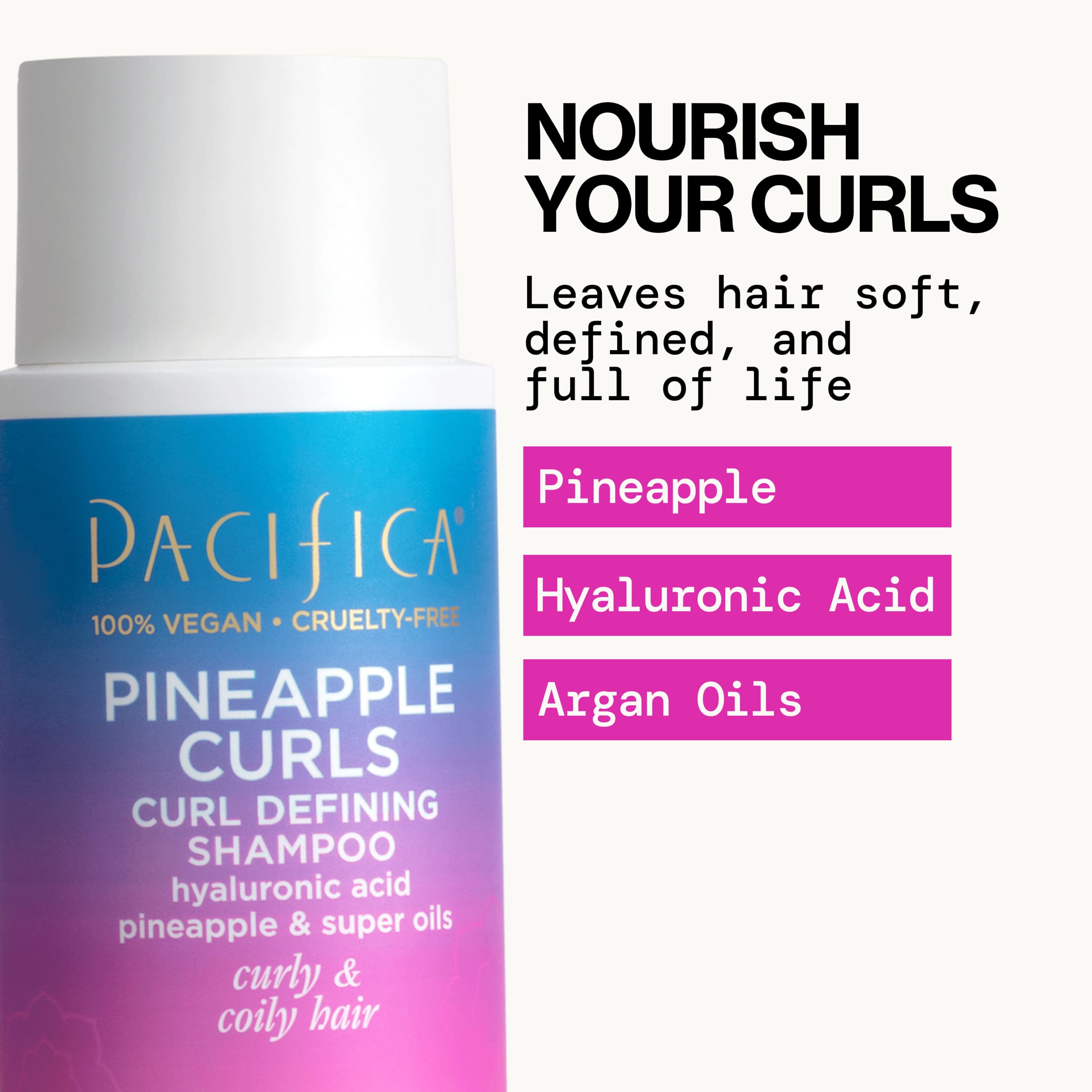 Pacifica conditioner cream texture shot showing rich moisturizing formula