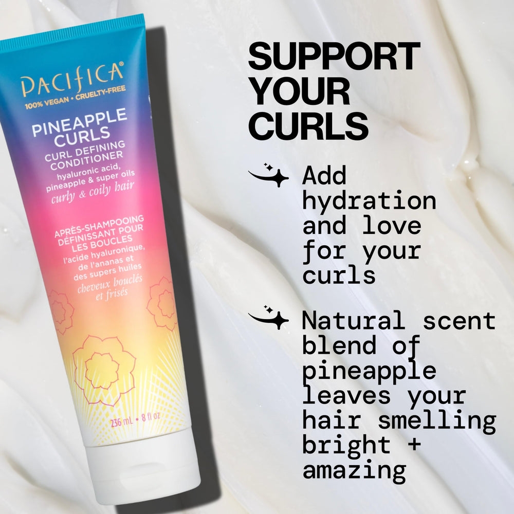 Pacifica Pineapple Swirl Curl Cream tube top view highlighting applicator