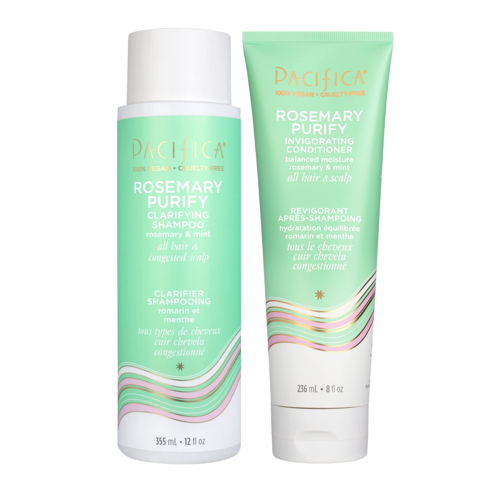 Pacifica front packaging showing rosemary mint scent and set benefits