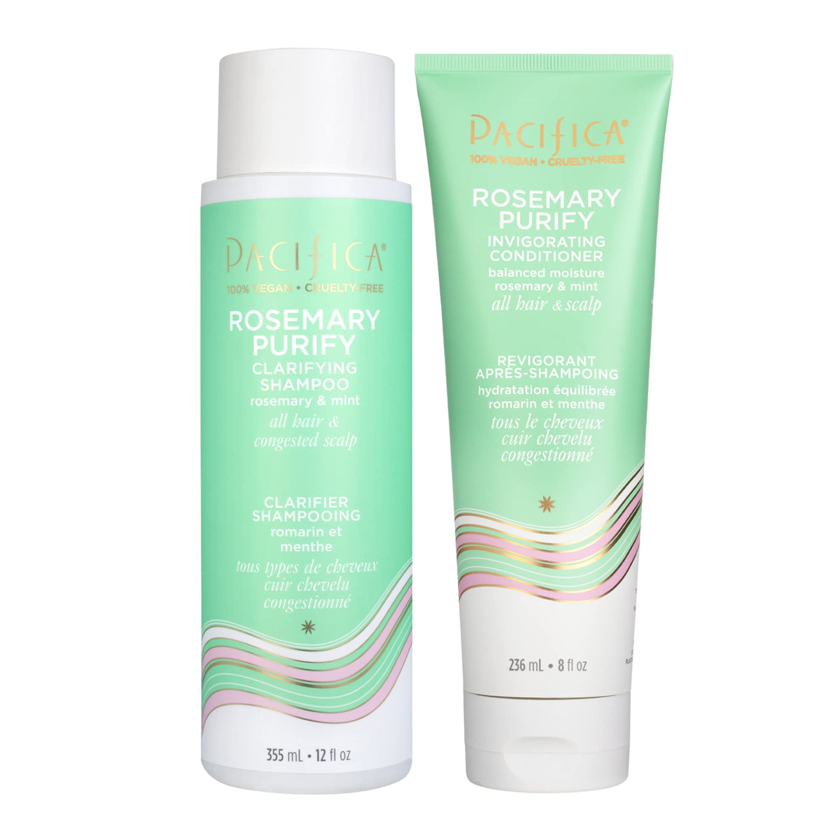 Pacifica front packaging showing rosemary mint scent and set benefits