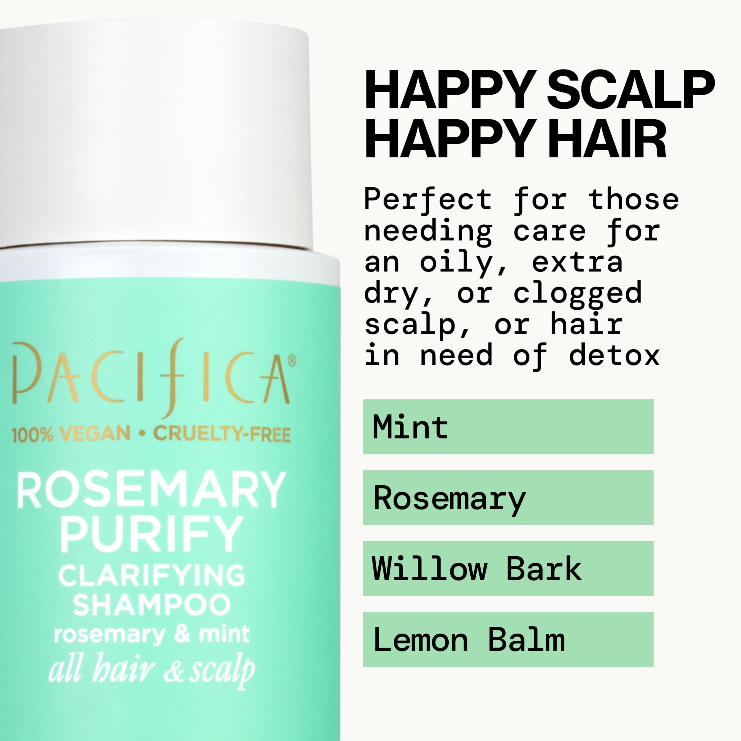 Pacifica shampoo pump close-up showing easy dispensing and freshness