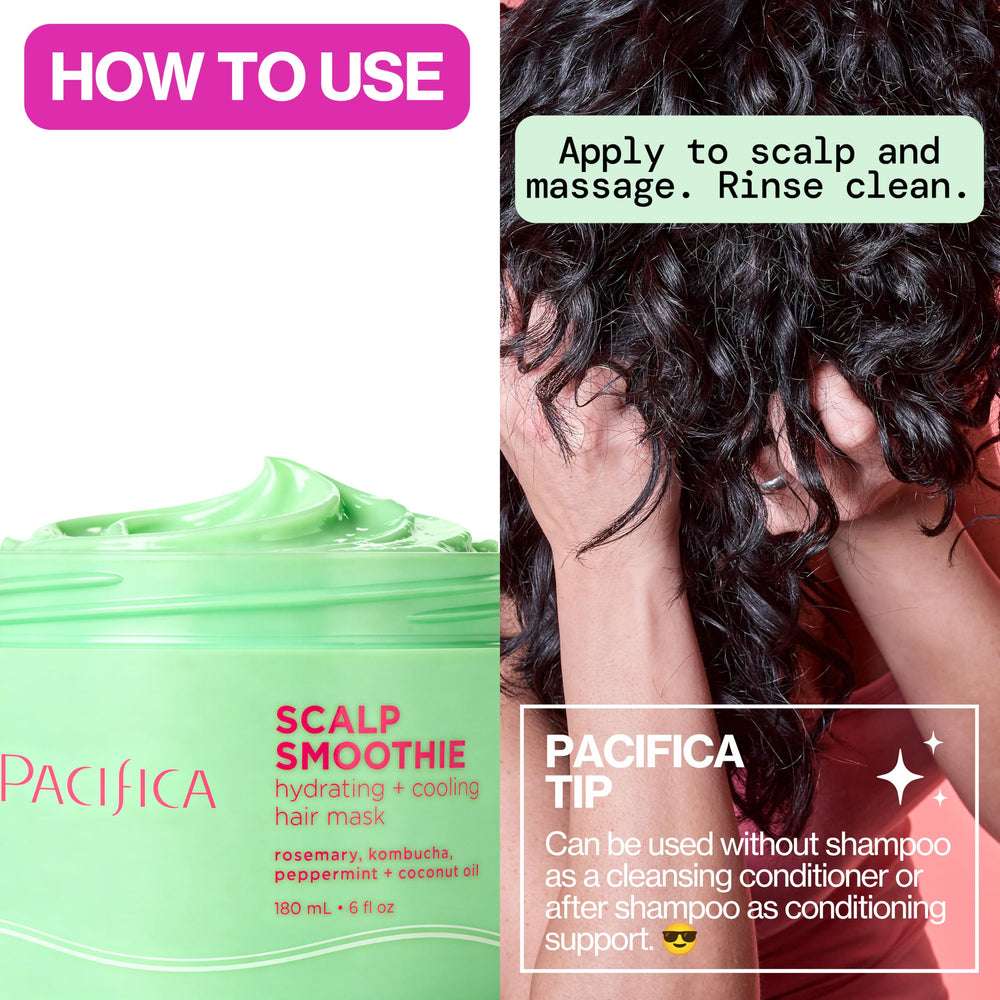 Pacifica Scalp Smoothie before and after hair softness comparison