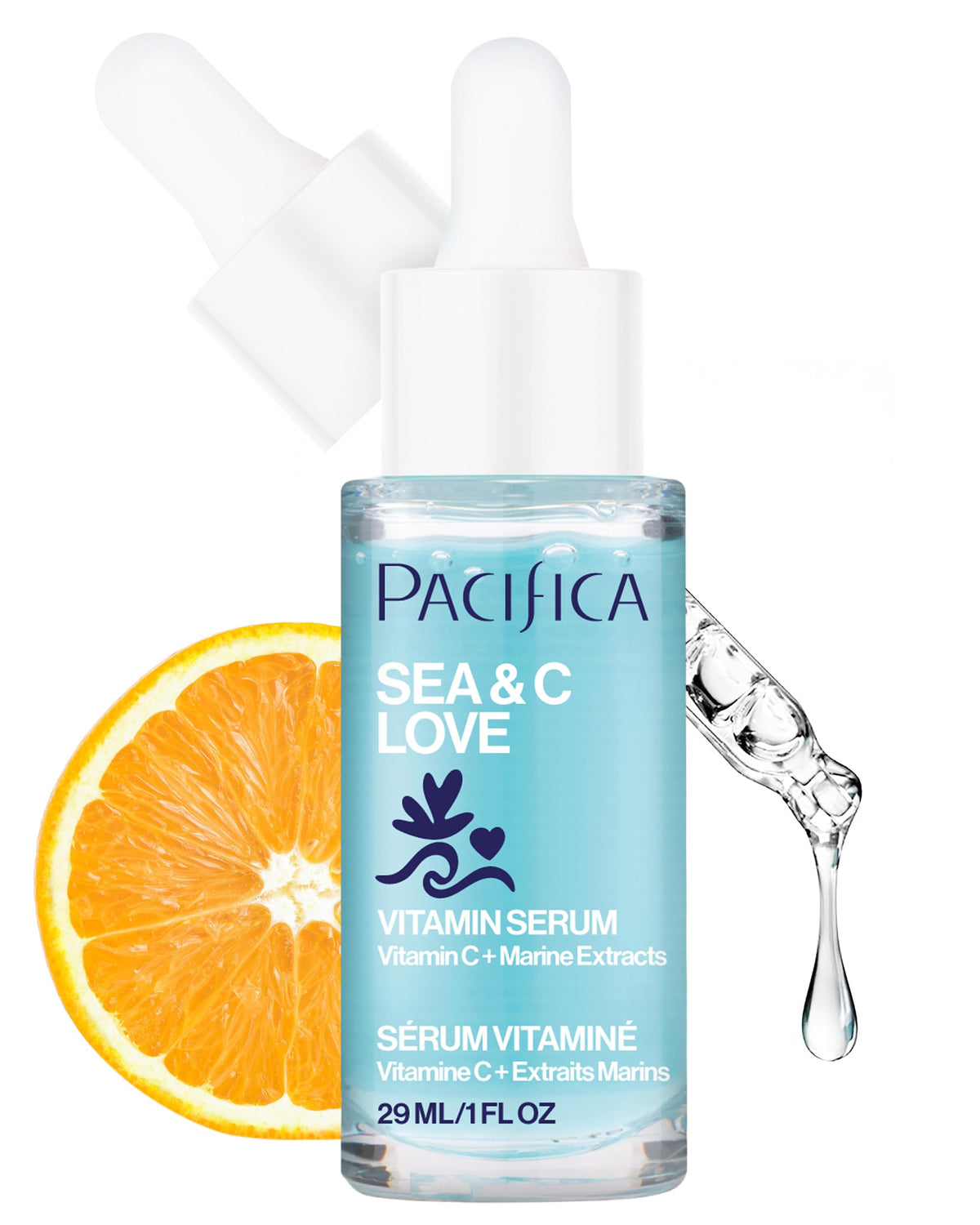 Pacifica front bottle view showing clean serum packaging and brightening benefit