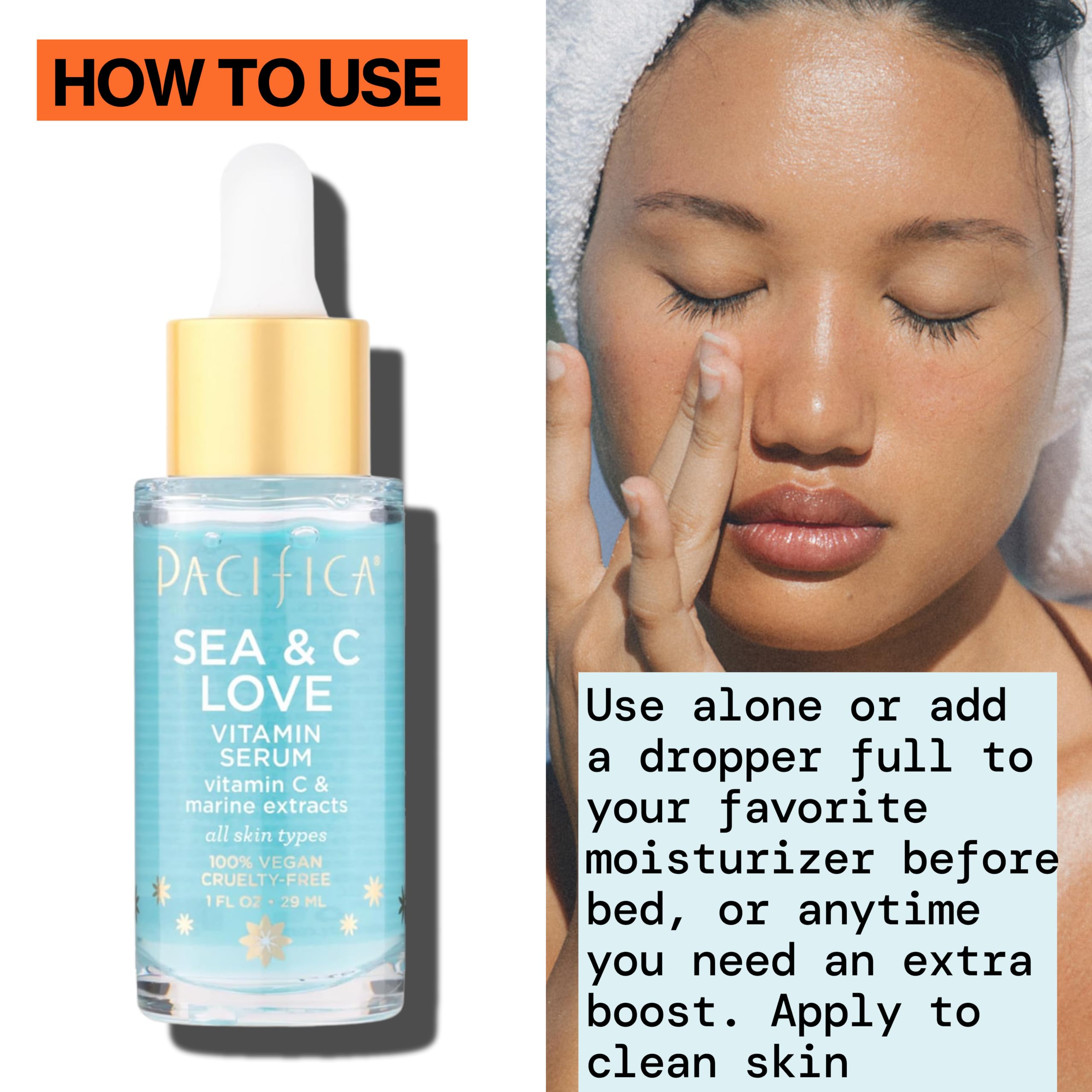 Pacifica serum on a desk with sunscreen showing daytime protection pairing