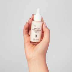 Pacifica serum applied to hand demonstrating fast absorption and plumping effect
