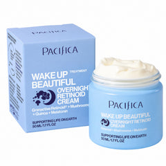 Pacifica front jar shot showing product branding and elegant packaging benefit: clear identification