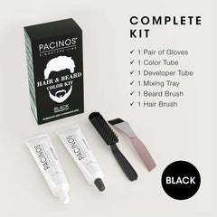 Pacinos color and developer tubes displayed to show simple mixing convenience