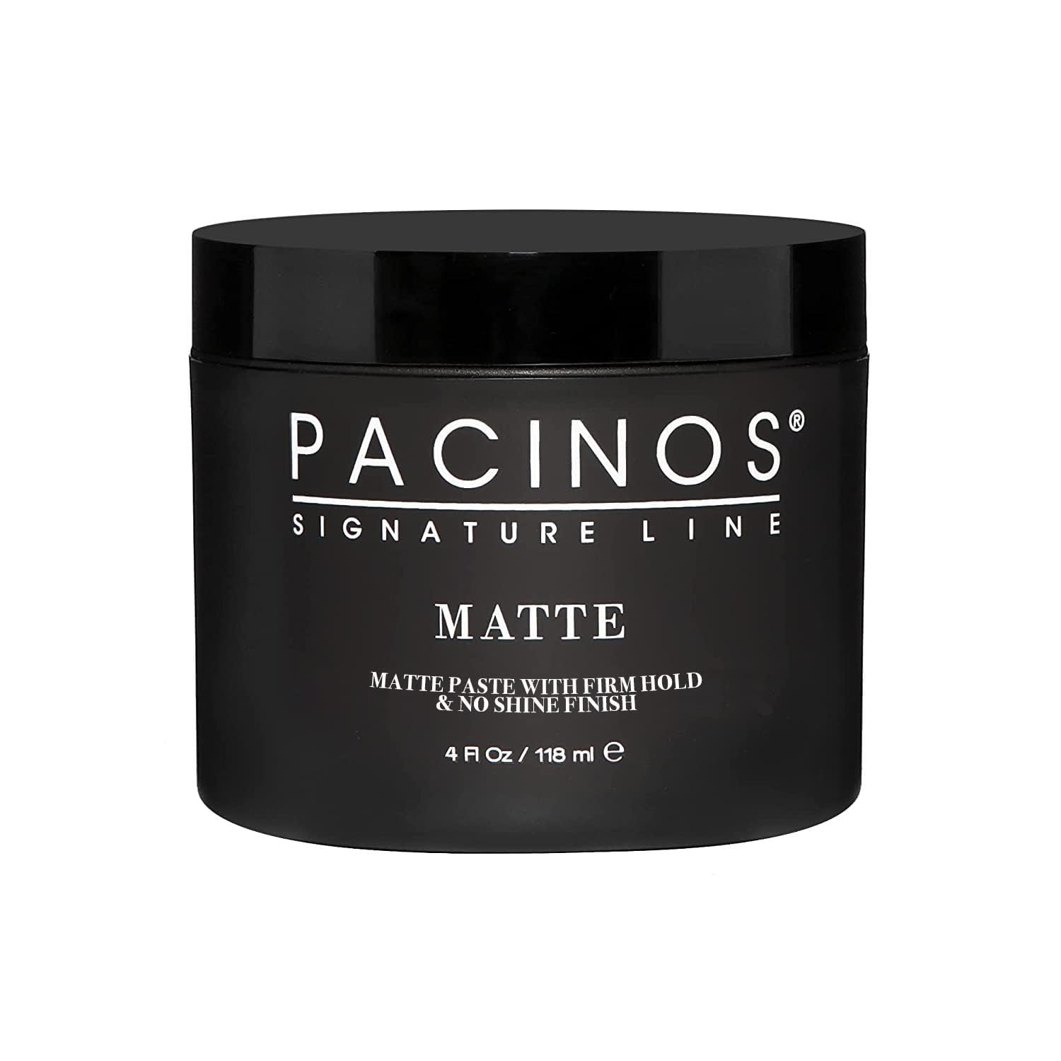 Pacinos front packaging showing matte paste jar and clear label for easy identification