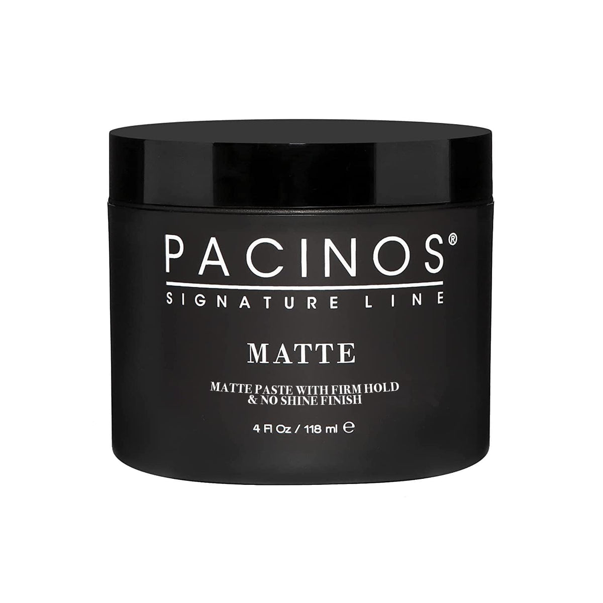 Pacinos front packaging showing matte paste jar and clear label for easy identification