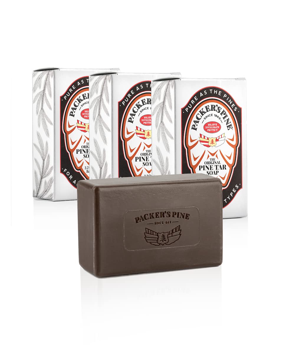 Packer's Pine front packaging showing three bars and natural heritage benefit