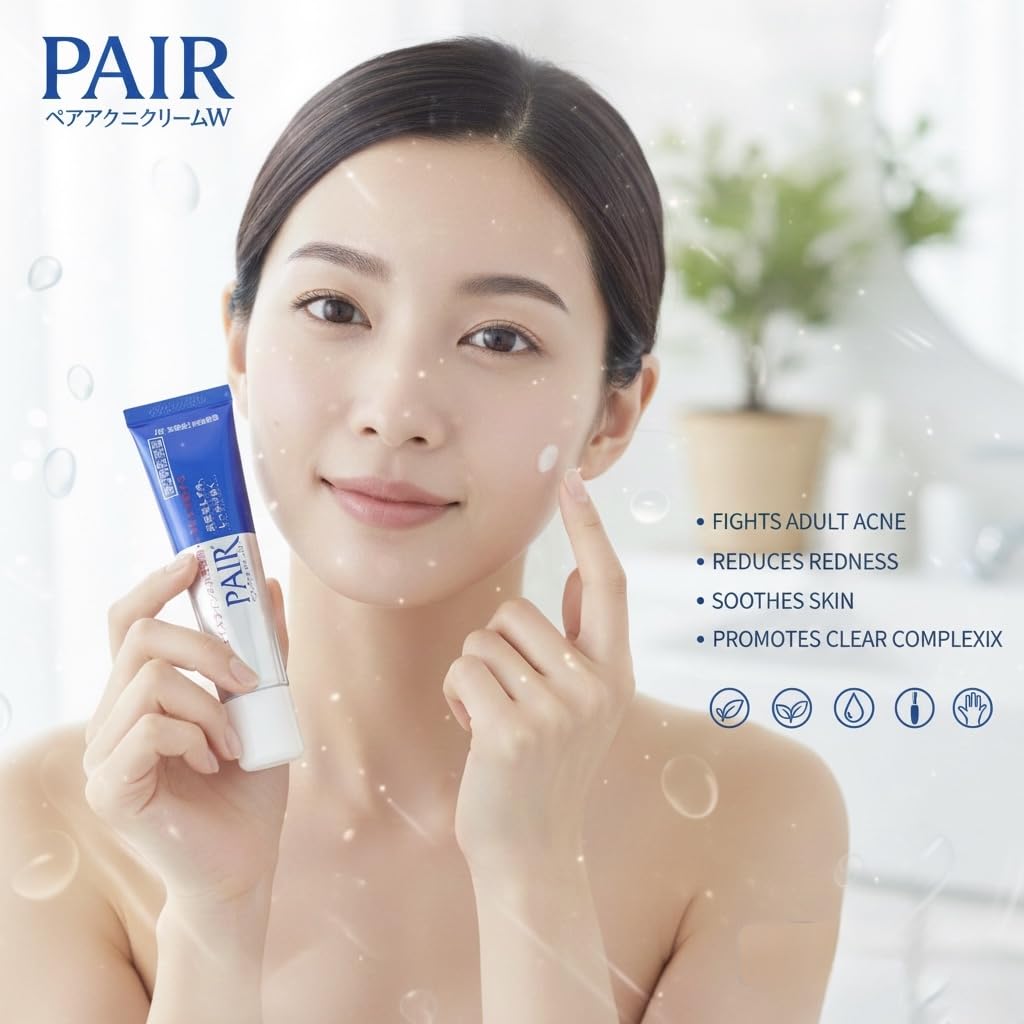 PAIR acne cream held in hand for size comparison and travel-friendly convenience