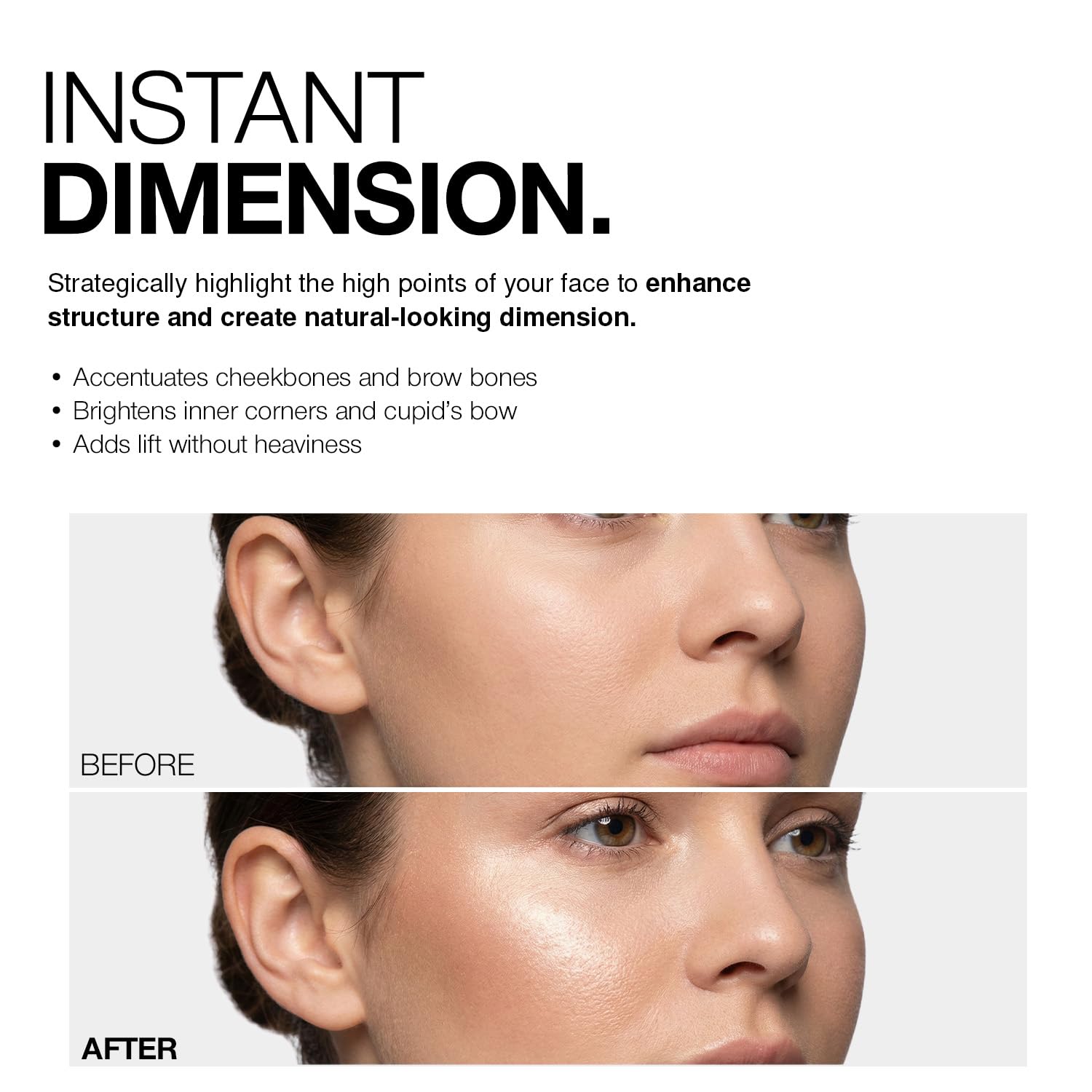 Texture swipe of palladio highlighters on skin showing buildable, smooth payoff