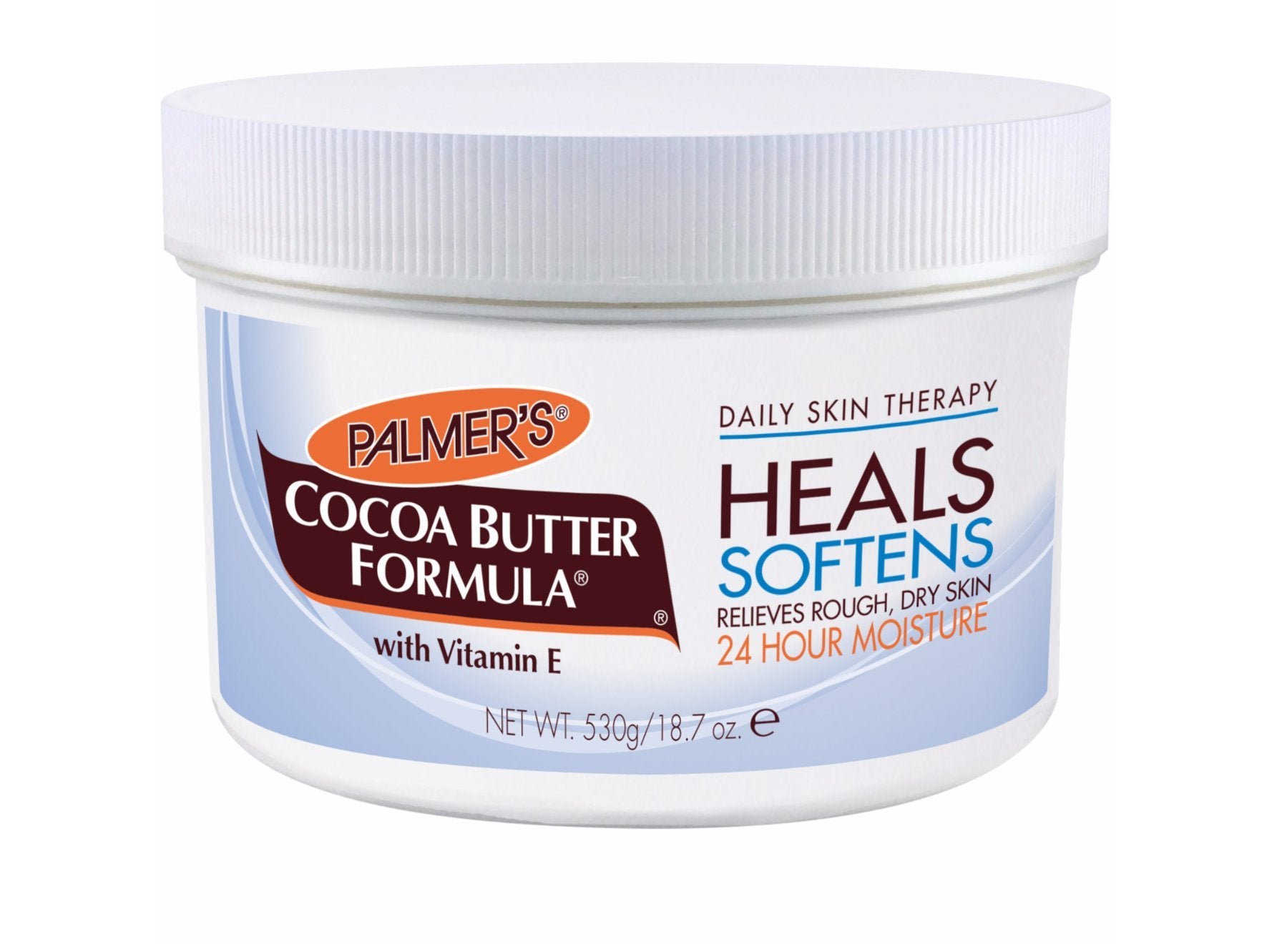 Palmer's jar front view showing cocoa butter label and deep hydration benefit