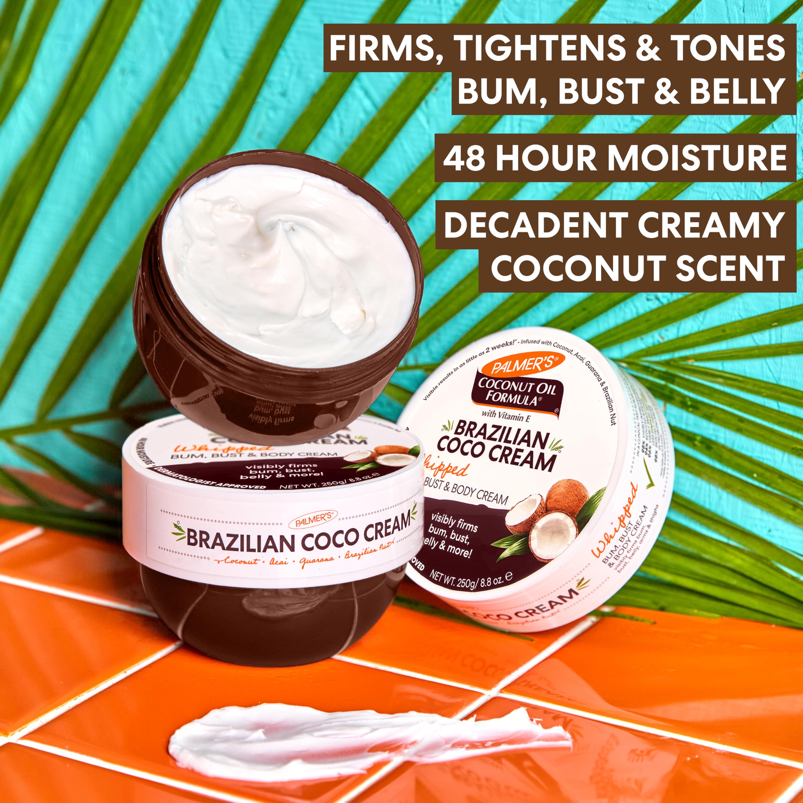 Palmer's Hot Mama cream applied to hand showing smoothing and moisturize effect