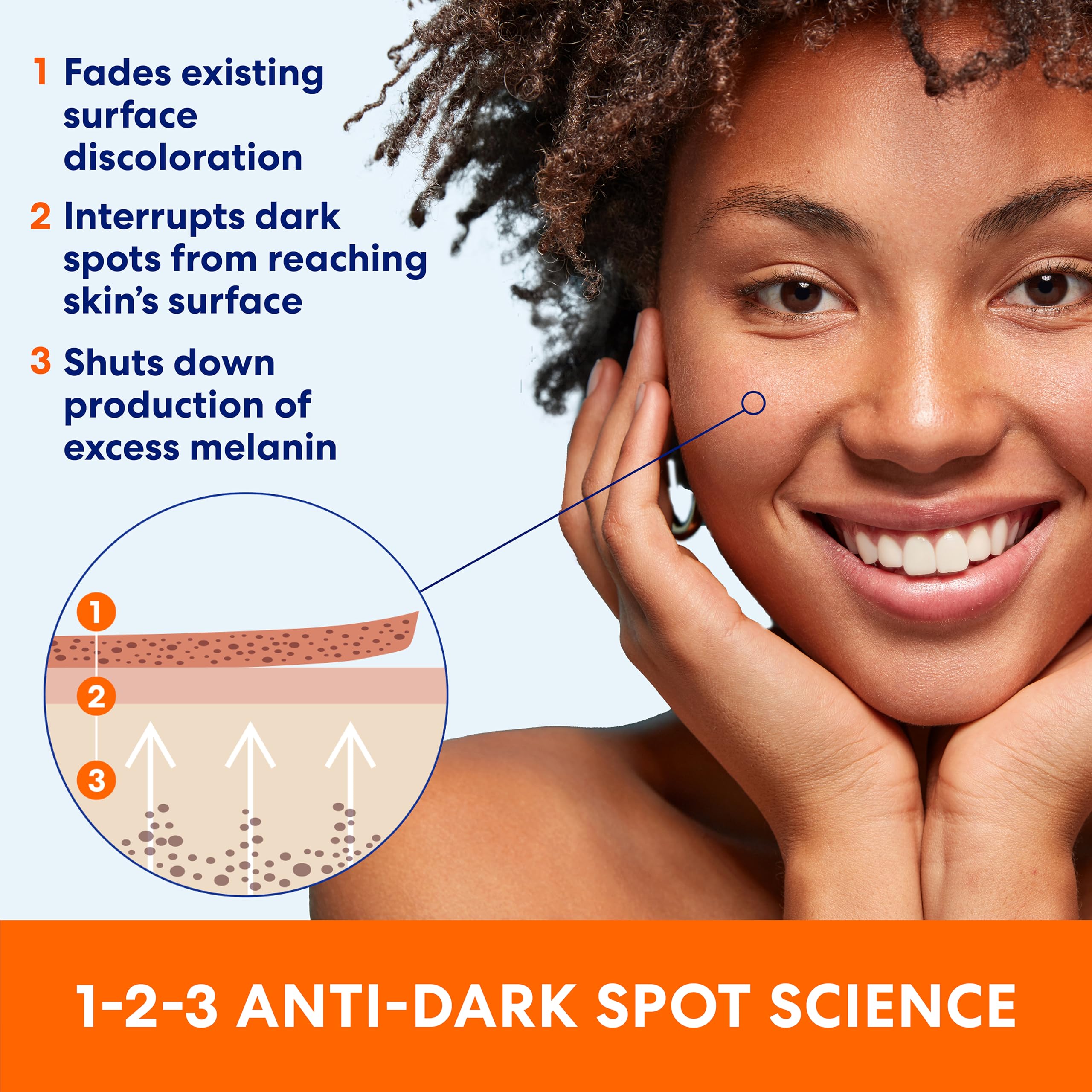 Palmer's ingredients display highlighting niacinamide and vitamins benefit