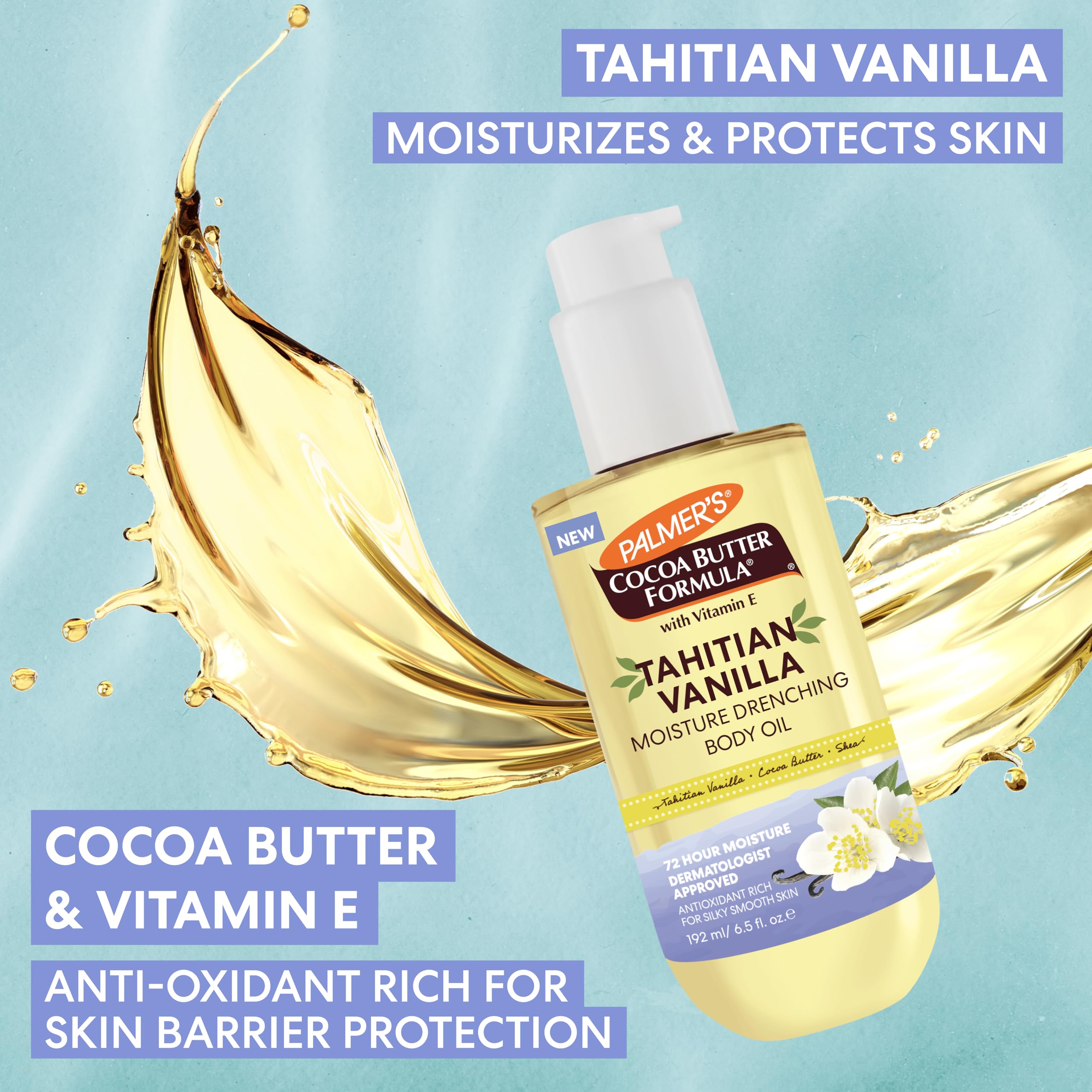 Palmer's ingredient label close-up emphasizing natural cocoa butter