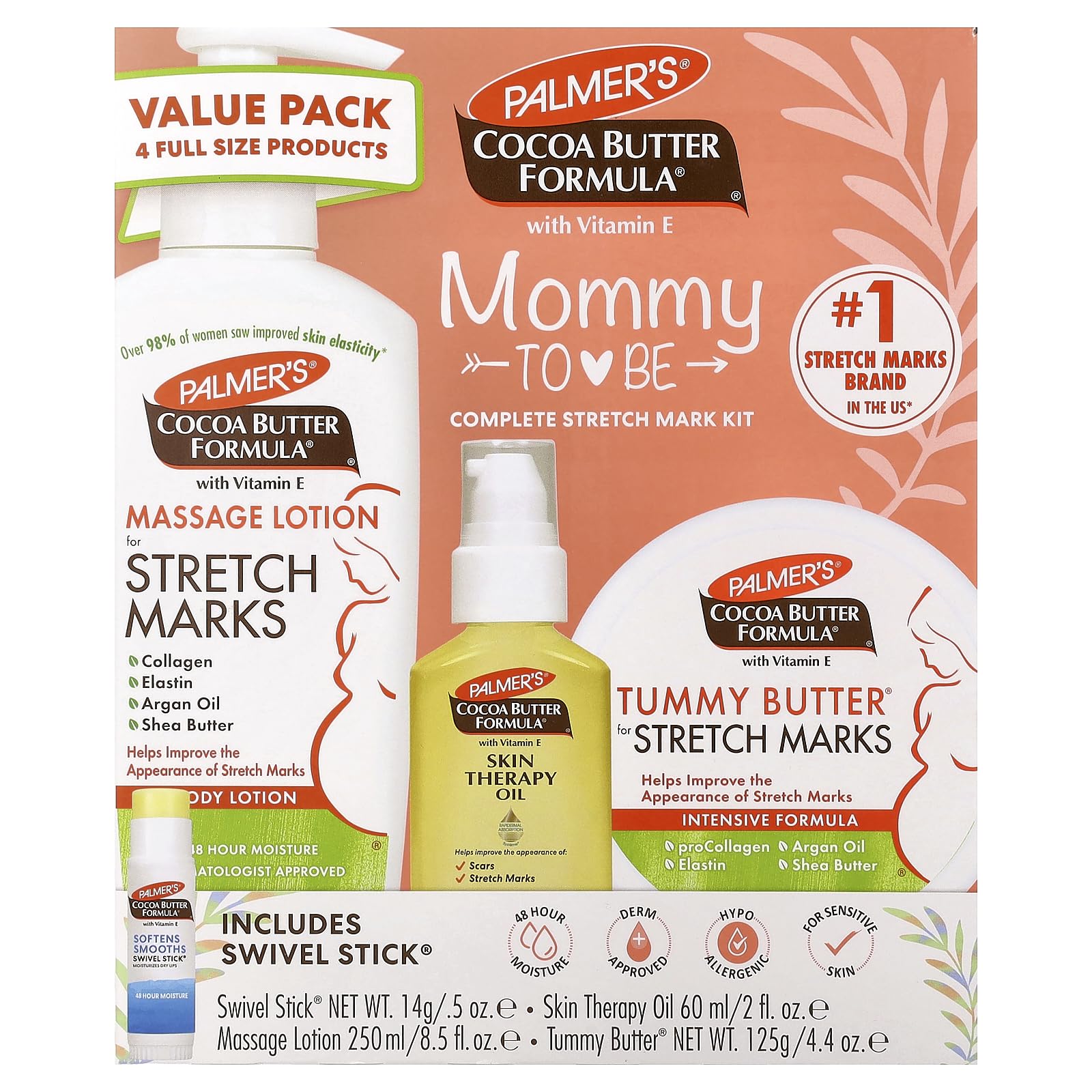 Palmer's Massage Lotion texture close-up showing fast-absorbing hydration