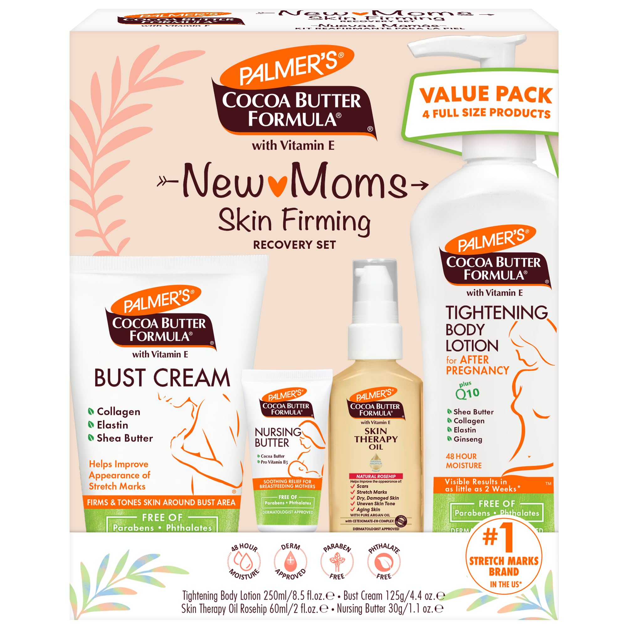 Palmer's kit front packaging showing complete postpartum set for nourishment